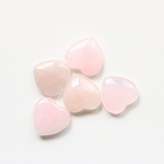 Rose Quartz Crystal Heart Stones - Exquisite Crystals
