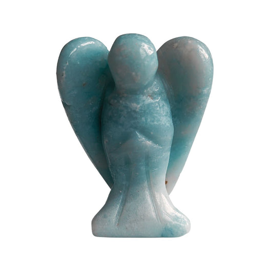 Aventurine Small Crystal Angel Figurine Carved from Natural Stone - Exquisite Crystals