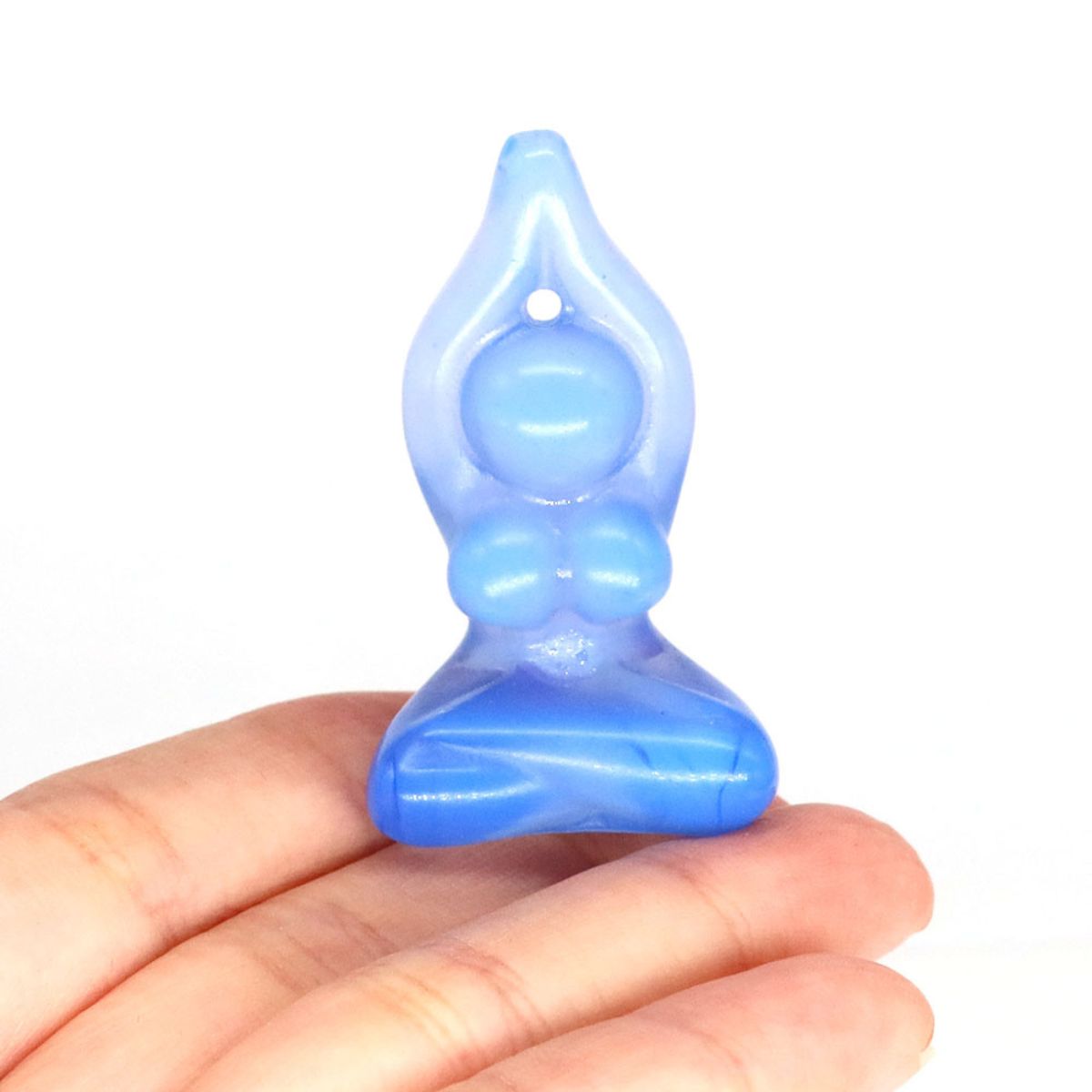 Opalite Yoga Figurine Carved from Natural Stone - Exquisite Crystals