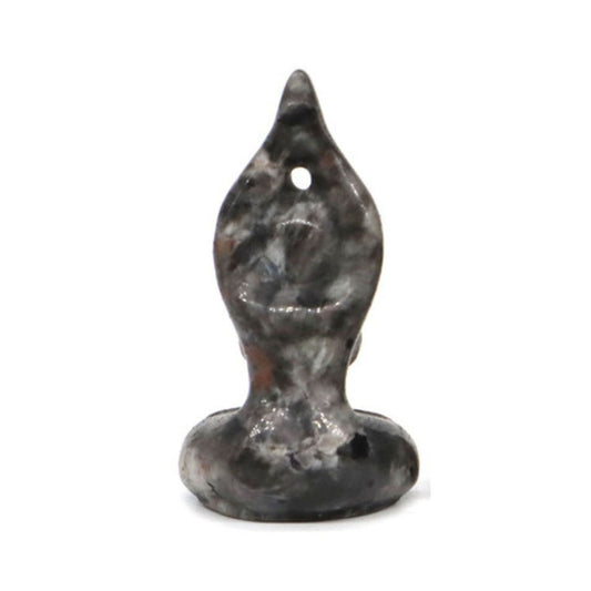 Labradorite Yoga Figurine Carved from Natural Stone - Exquisite Crystals