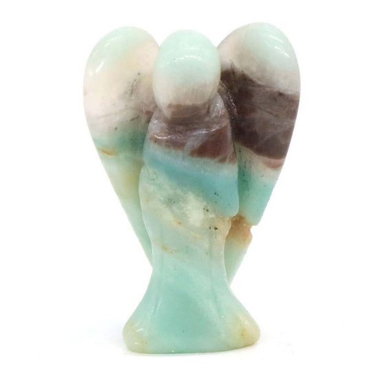 Amazonite Small Crystal Angel Figurine Carved from Natural Stone - Exquisite Crystals