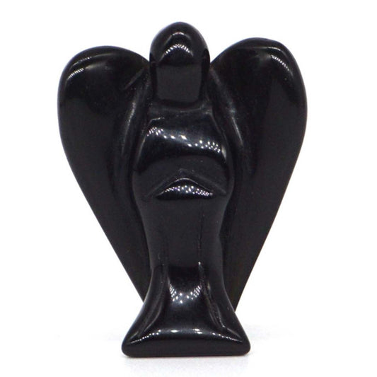 Black Obsidian Small Crystal Angel Figurine