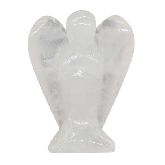 Clear Quartz Small Crystal Angel Figurine Carved from Natural Stone - Exquisite Crystals