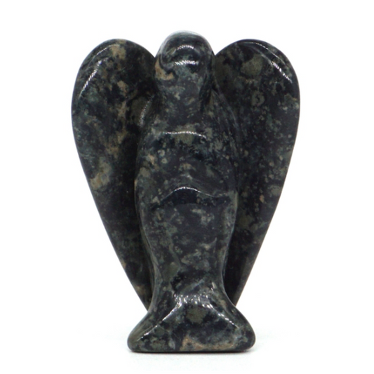 Jasper Small Crystal Angel Figurine Carved from Natural Stone - Exquisite Crystals