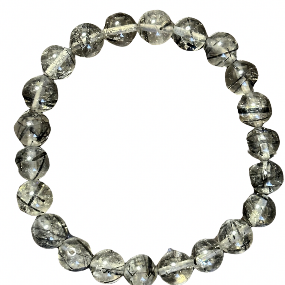 Black Tourmaline in Quartz Bracelet
